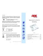 Предварительный просмотр 21 страницы ADE BA 724 Instruction Manual