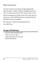 Preview for 24 page of ADE BR 1703-1 Operating Instructions Manual