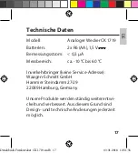 Предварительный просмотр 17 страницы ADE CK 1719 Operating Manual