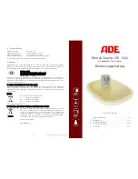 Предварительный просмотр 1 страницы ADE Cosma KE 1400 Operating Instructions Manual