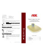 Предварительный просмотр 3 страницы ADE Cosma KE 1400 Operating Instructions Manual