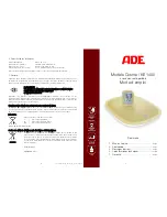 Предварительный просмотр 7 страницы ADE Cosma KE 1400 Operating Instructions Manual