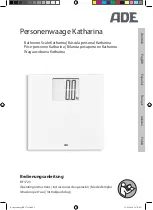 Preview for 1 page of ADE Katharina BE 1723 Operating Instructions Manual