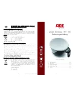 Предварительный просмотр 1 страницы ADE KE 1100 Operating Instructions Manual