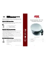 Предварительный просмотр 3 страницы ADE KE 1100 Operating Instructions Manual