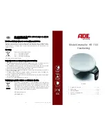 Предварительный просмотр 11 страницы ADE KE 1100 Operating Instructions Manual