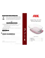 ADE KE 1503 Operating Manual preview