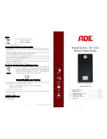 ADE KE 1508 Operating Manual preview