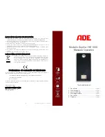 Preview for 9 page of ADE KE 1508 Operating Manual