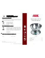 Предварительный просмотр 3 страницы ADE KE 704 Instruction Manual