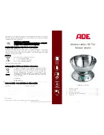 Предварительный просмотр 7 страницы ADE KE 704 Instruction Manual