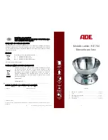 Предварительный просмотр 9 страницы ADE KE 704 Instruction Manual