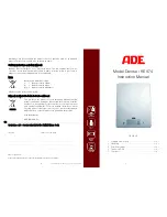 Предварительный просмотр 3 страницы ADE KE 874 Instruction Manual