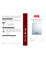 Предварительный просмотр 9 страницы ADE KE 874 Instruction Manual