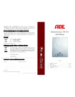 Предварительный просмотр 11 страницы ADE KE 874 Instruction Manual