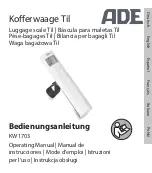 ADE KW 1703 Operating Manual preview