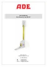 Preview for 1 page of ADE MZ10017 Operating Manual