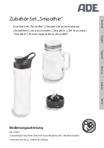 ADE Smoothie KA 1805-1 Operating Instructions Manual preview