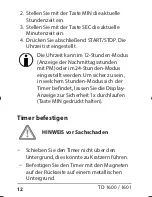 Preview for 12 page of ADE td 1600 Operating Instructions Manual