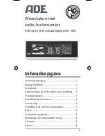 Preview for 81 page of ADE WS 1601 Quick Manual