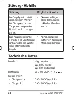 Preview for 22 page of ADE WS 1700 Operating Instructions Manual