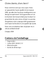 Preview for 74 page of ADE WS 1700 Operating Instructions Manual