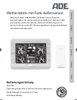 ADE WS 1703 Operating Instructions Manual preview