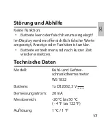 Предварительный просмотр 17 страницы ADE WS 1832 Operating Manual