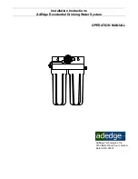 AdEdge Residential Drinking Water System Installation Instructions Operations Manual preview