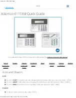 Preview for 1 page of ADEMCO 4111XM Quick Manual