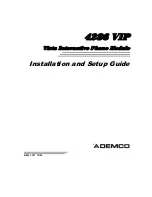 ADEMCO 4286 VIP Installation And Setup Manual предпросмотр