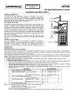 Preview for 1 page of ADEMCO 5827BD Installation And Setup Manual