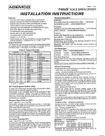 Preview for 1 page of ADEMCO 745x3 Installation Instructions