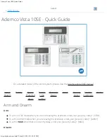 Предварительный просмотр 1 страницы ADEMCO Ademco -10SE Quick Manual