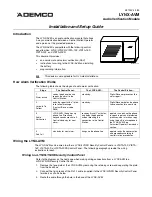 Предварительный просмотр 1 страницы ADEMCO LYNX-AVM Installation And Setup Manual