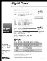 Preview for 4 page of ADEMCO RapidDome Gold Features & Specifications