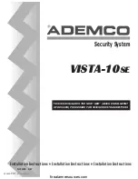 Preview for 1 page of ADEMCO Security System VISTA-10SE Installation Instructions Manual