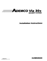 ADEMCO via30+ Installation Instructions Manual предпросмотр