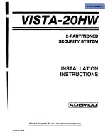 Preview for 1 page of ADEMCO Vista-20HW Installation Instructions Manual