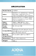 Preview for 4 page of Adena RADA A-BR01 Quick Installation Manual