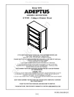 Предварительный просмотр 1 страницы adeptus 78105 Assembly Instruction Manual