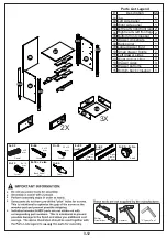 Preview for 3 page of adeptus Cottage 3 Drawer End Table 78102 Assembly Instructions Manual