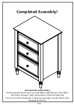 Preview for 12 page of adeptus Cottage 3 Drawer End Table 78102 Assembly Instructions Manual