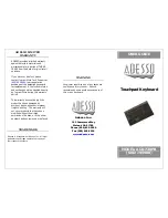 Предварительный просмотр 1 страницы Adesso ACK-730PB User Manual