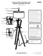 Предварительный просмотр 2 страницы Adesso BRONX 6207-01 Assembly Instructions