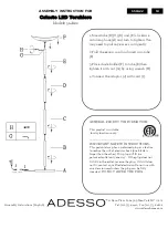 Adesso Celeste Assembly Instruction preview