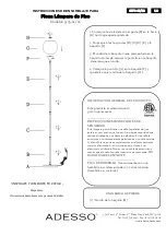 Предварительный просмотр 2 страницы Adesso Fiona 5179-21 Assembly Instruction