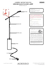 Adesso GROVER LED FLOOR LAMP Assembly Instructions preview