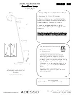 Adesso Oscar Floor Lamp Assembly Instructions preview