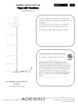 Adesso Vega LED Torchiere Assembly Instruction preview